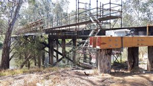 Old Goulburn Bridge works progress