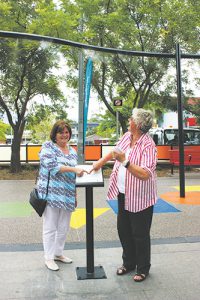 Misting device makes cool park