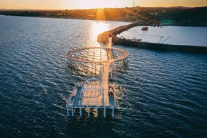 One of a kind jetty built by locals