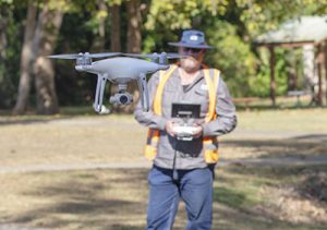 Drones used for environmental monitoring