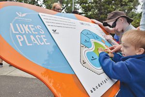 Luke’s Place Playground has new braille sign