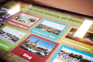Local Studies interactive touch table