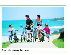 Cycling along the coast