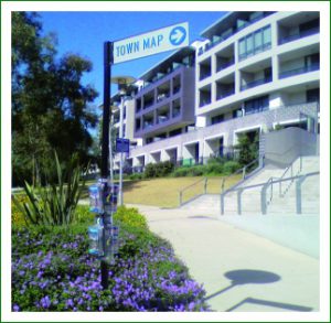 On the street with the visitor Info-Pole*