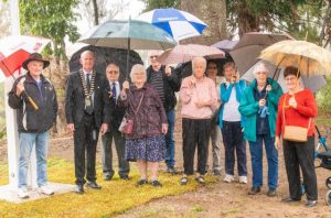 Braving the rain to remember