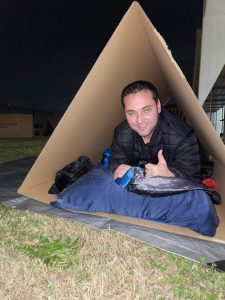 Mayor sleeps out for a cause