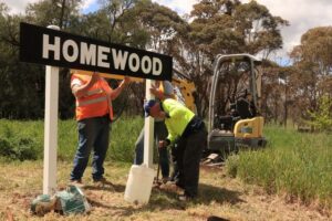 A sign to remember the past